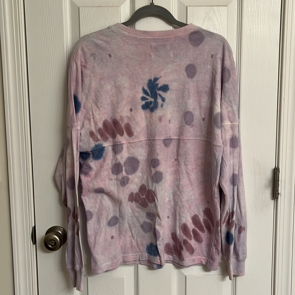 Urban Outfitters Purple Pink Tie Dye Long Sleeve Crew Neck Cotton T-shirt Small - Picture 2 of 7